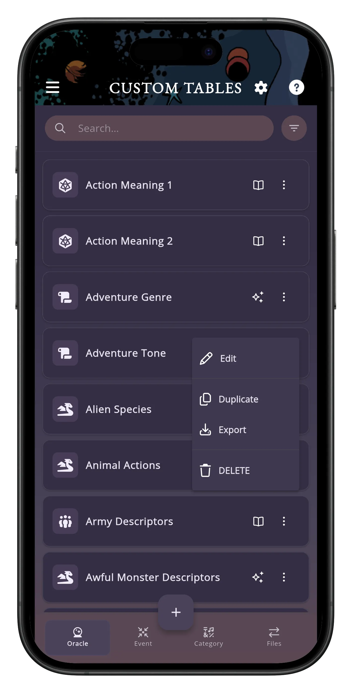 Screenshots do Mythic GME Mobile